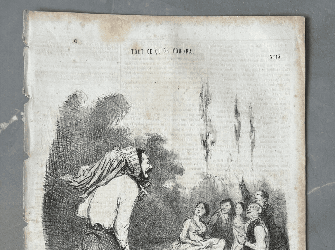 Antique Print 19th century Daumier, Tout ce qu'on voudra, Farceur image 2