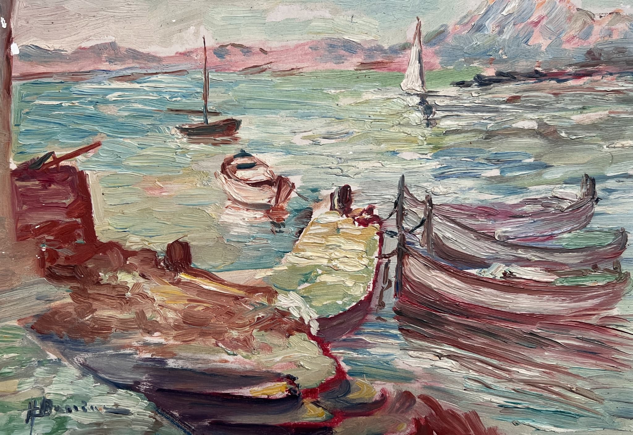 Painting Seascape Port de la Baumette image 1