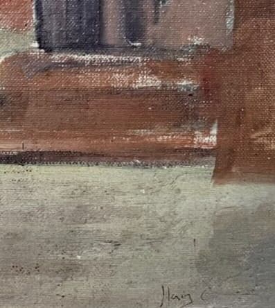 Antique Original Painting Seaview, Venice, Cityview, Italy signed image 4