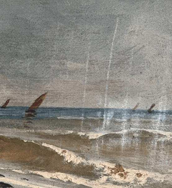 Antique Painting Original signed Maritime Seascape Gaston CORBIER (1869-1945) image 4
