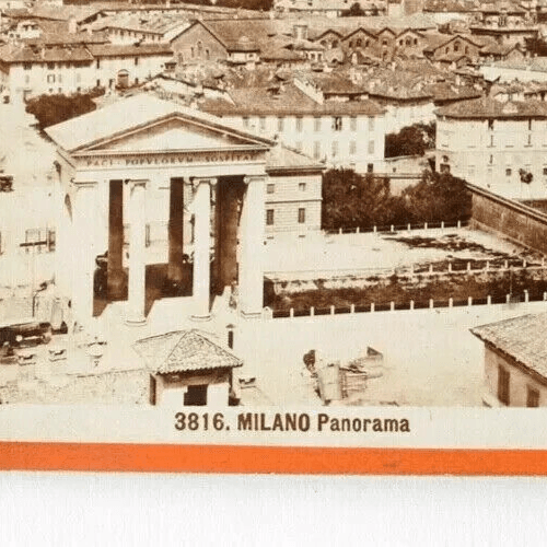 Vintage Stereoview Photograph G.BROGI - Milano Panorama, Italy c. 1880 image 2