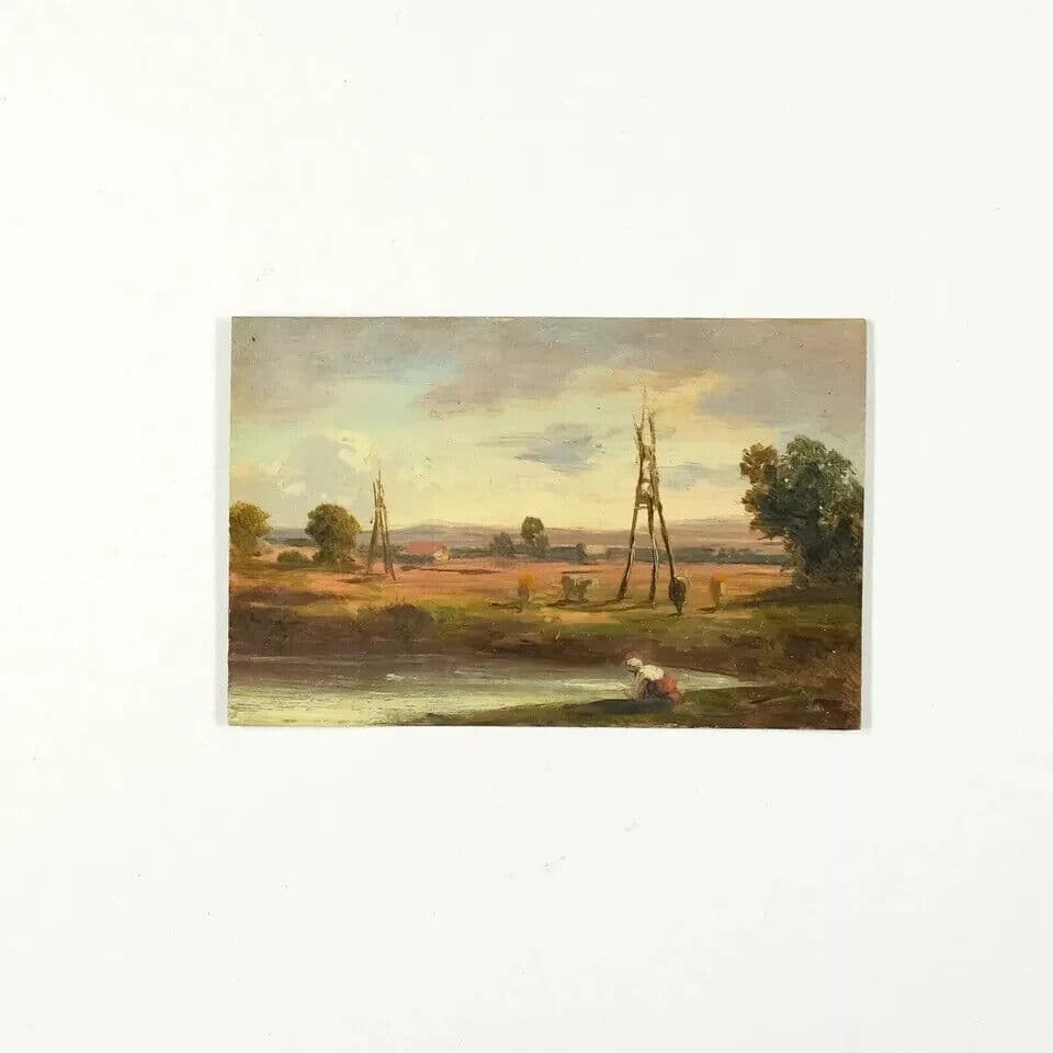 Miniature Oil Painting of a Landscape with a Figure image 7