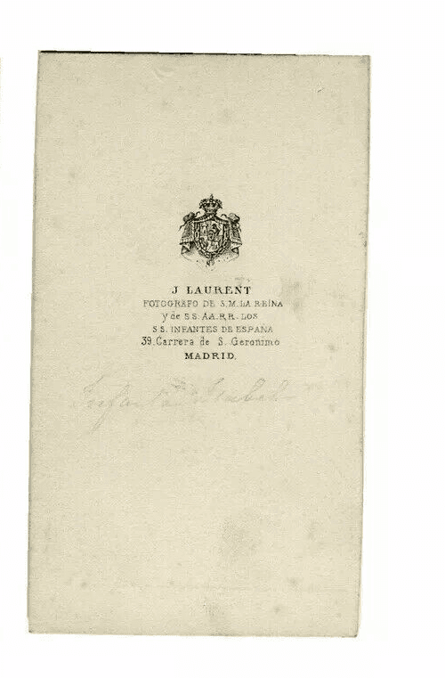 CDV Vintage Photographs J.LAURENT - Infanta Isabel de Borbon c.1860 image 2