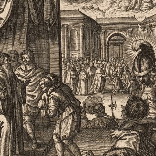 Antique Etching Léonard GAULTIER (1561-1630) History, Royalty, War, Religion image 6