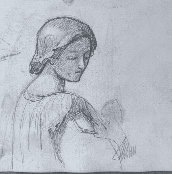 Antique Original Drawing 19th century People, Portraits, Men, Sketches image 4