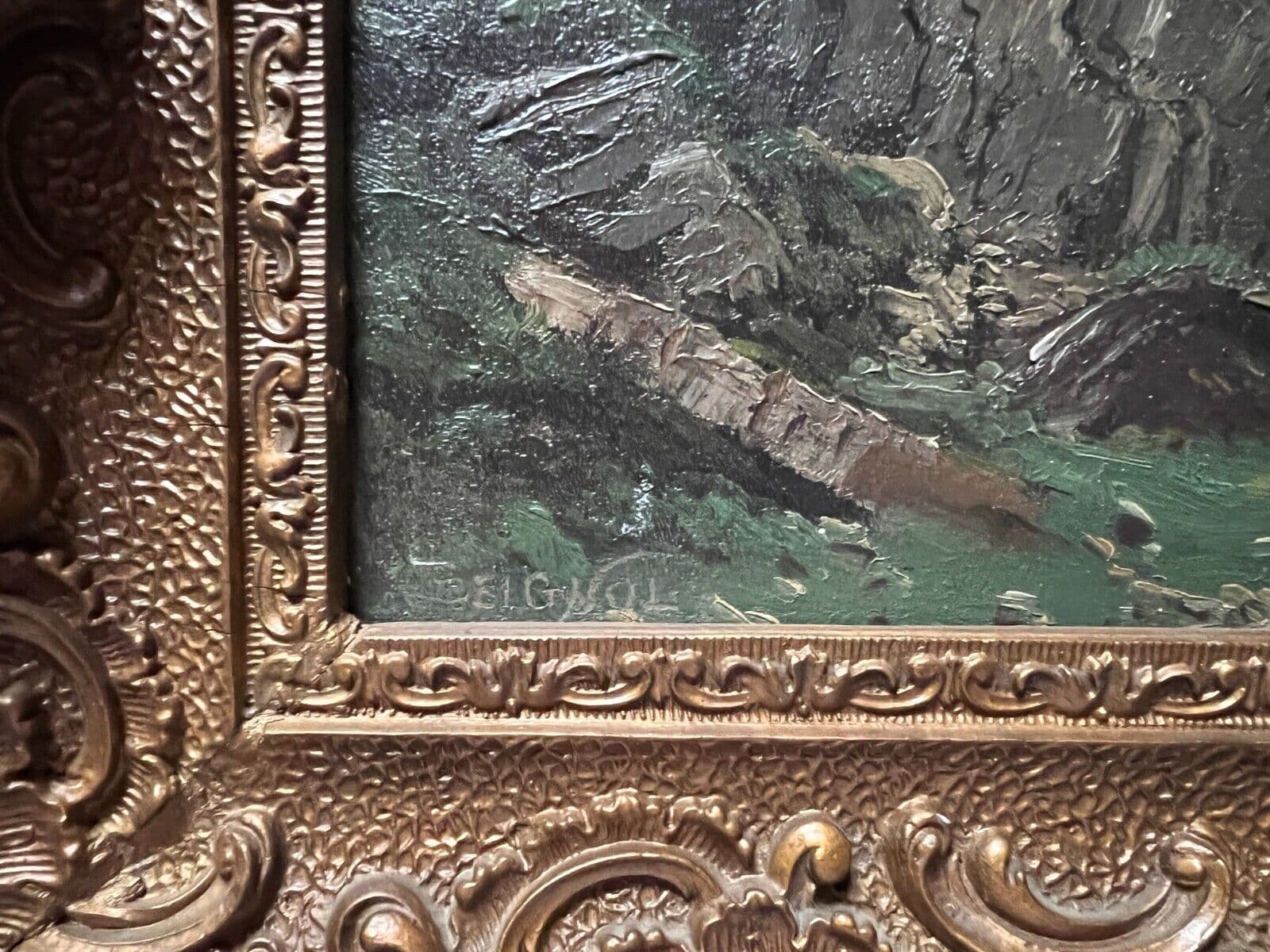 Antique Original Painting Landscape Claudius SEIGNOL (1858-1926) image 4