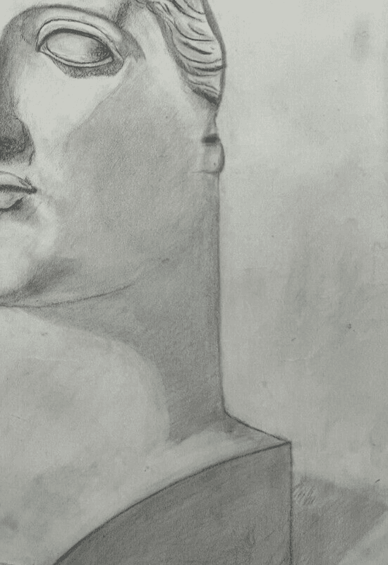Antique Original Drawing Man, Portrait, Sculpture, Profil image 5