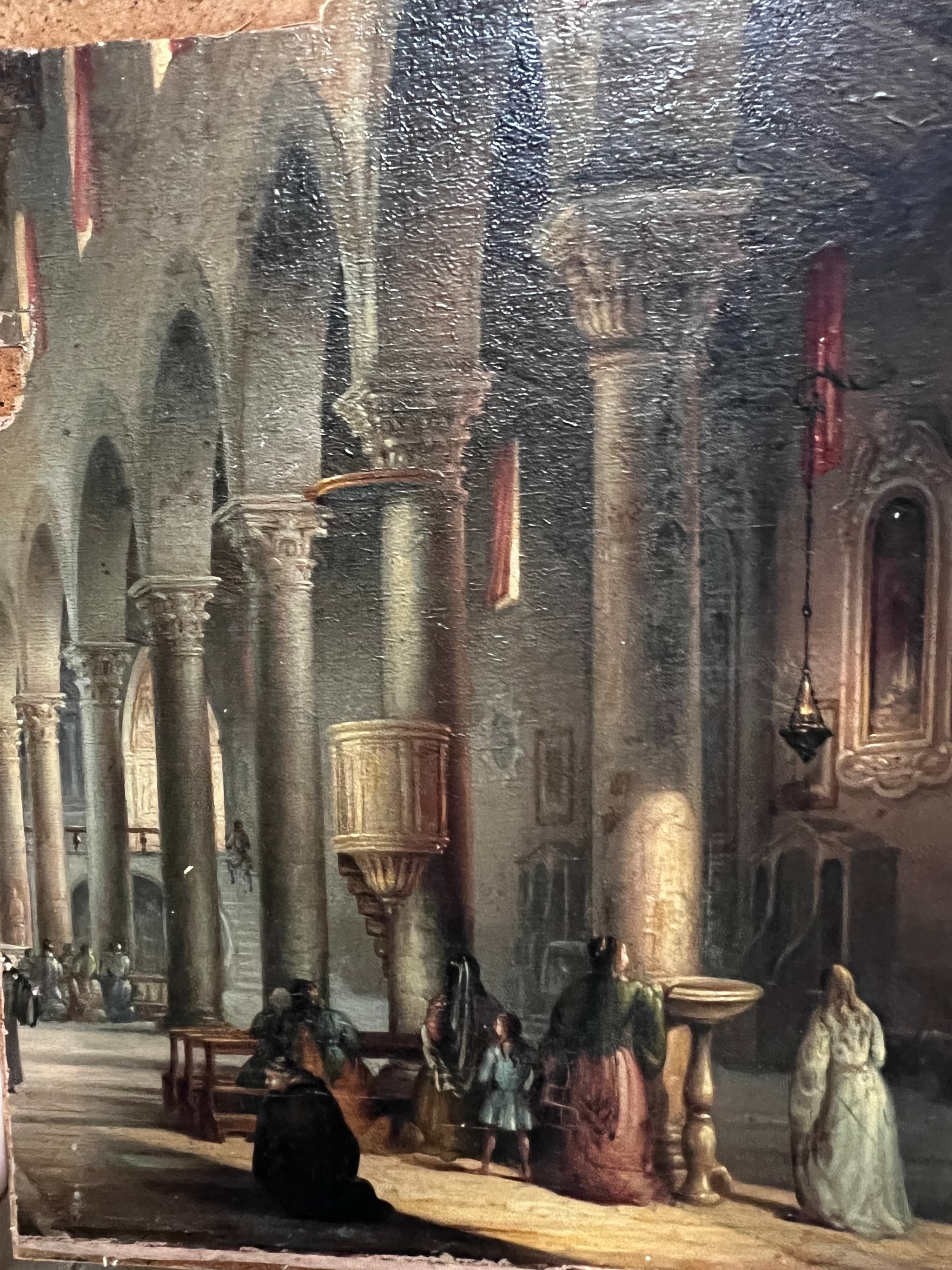 Painting Inside a Church with People image 1