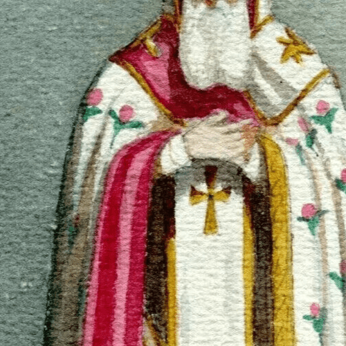 Antique Drawing Original Signed Costume, Man, Italy, Religious, Church, Pope image 4