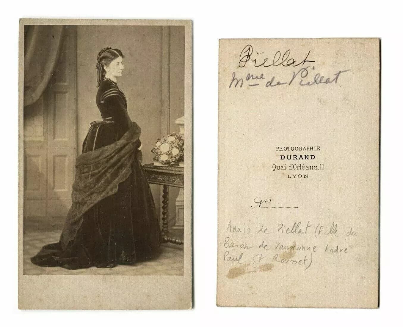 CDV Vintage Photographs DURAND - Anais de Piellat, Baron de Vauxonne c. 1870 image 3