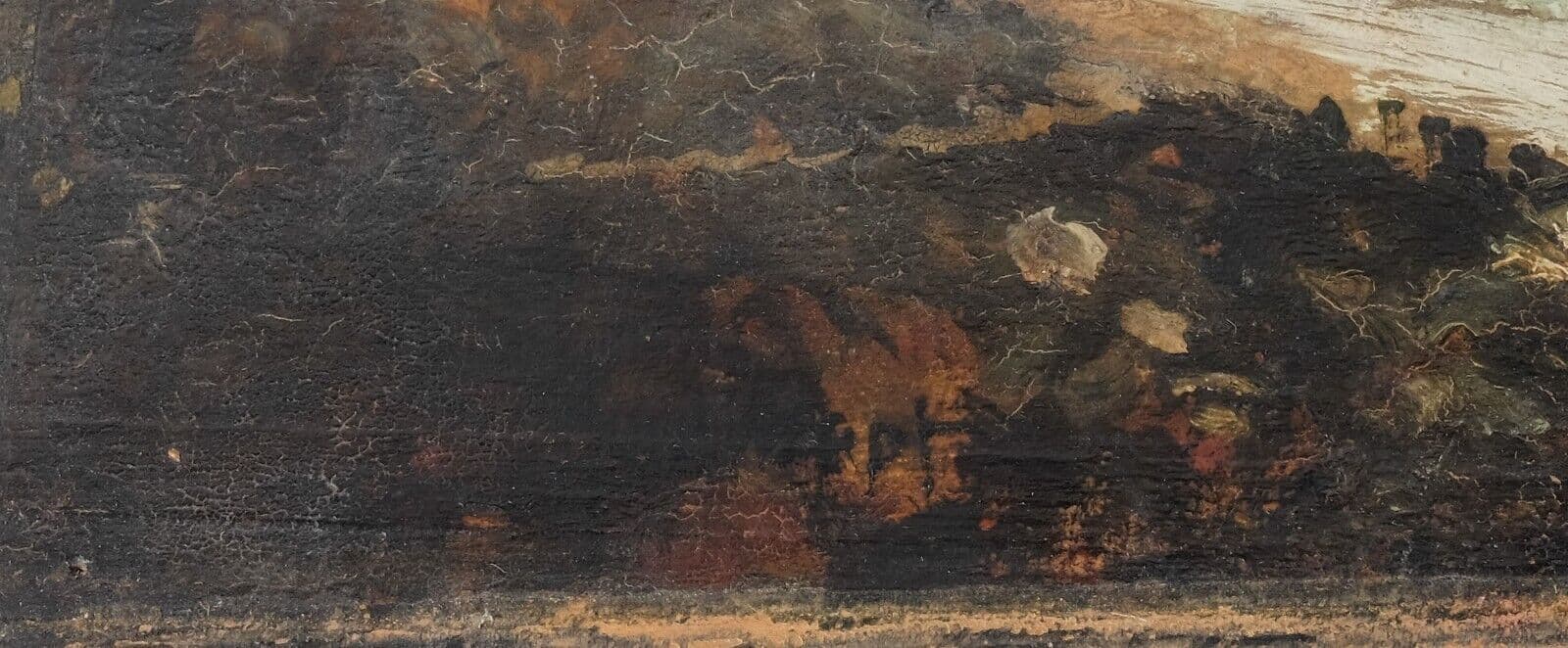 Antique Oil Old Original Painting Signed Landscape by the Sea Artwork image 5