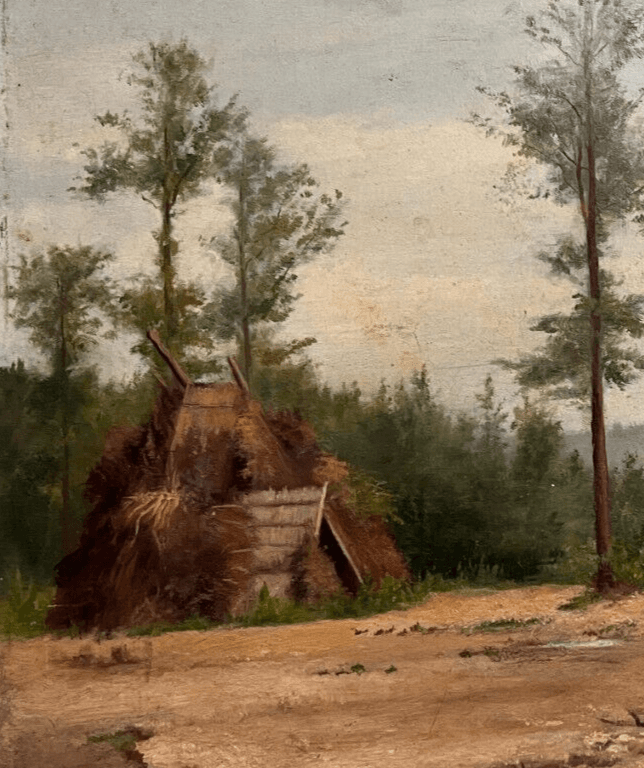 Antique Original Painting Landscape, Barbizon School, Rurual France 19th century image 2