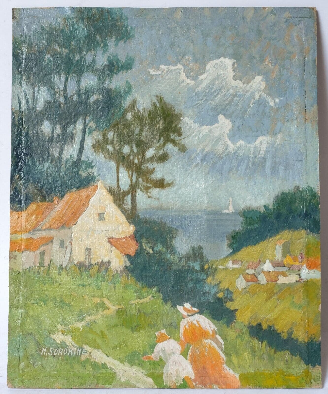 Antique Original Painting Nicolas SOROKINE (XIX-XX) Landscape image 6