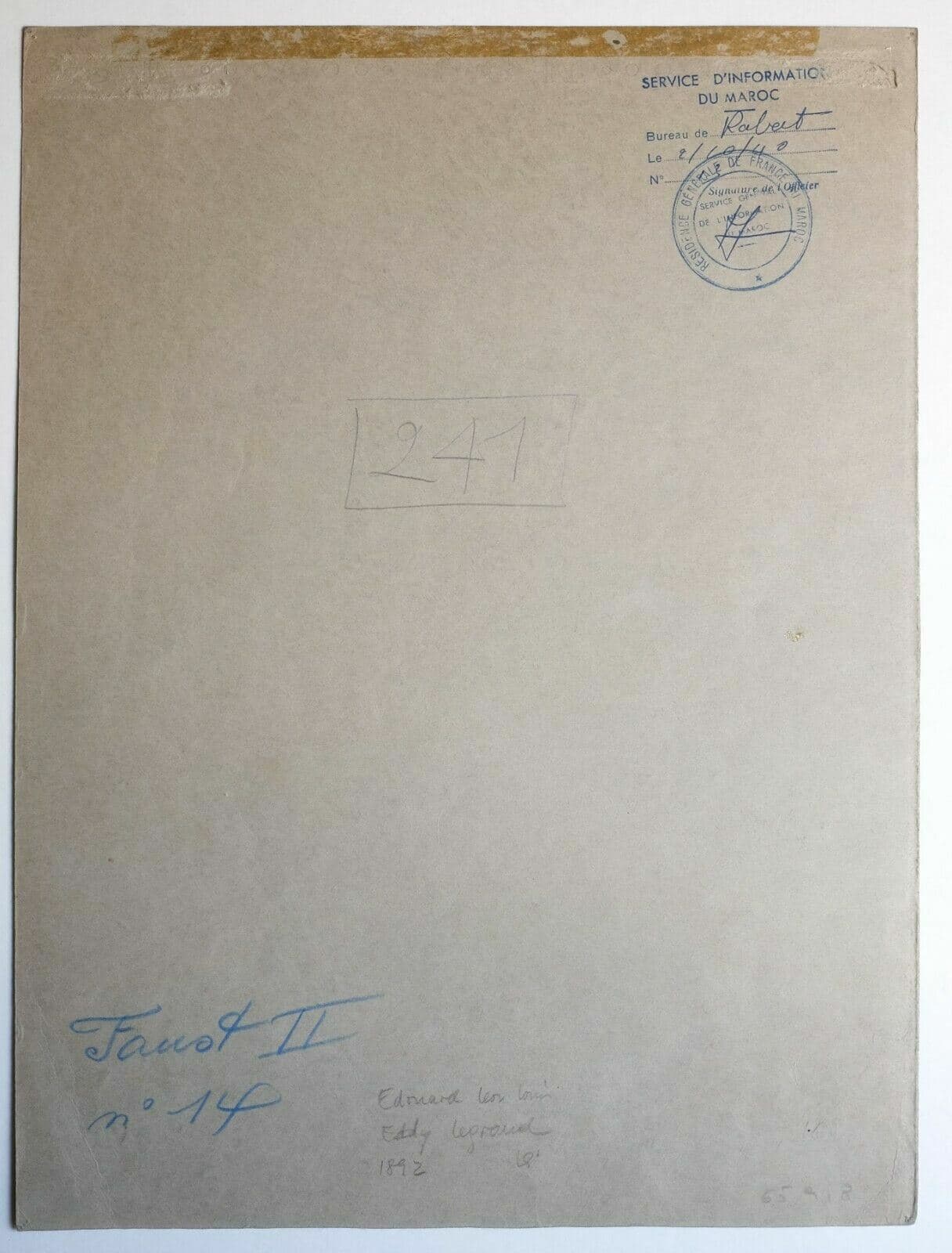 Antique Pencil Drawing signed Edouard Léon Louis LEGRAND (1892-1970) Faust II image 6