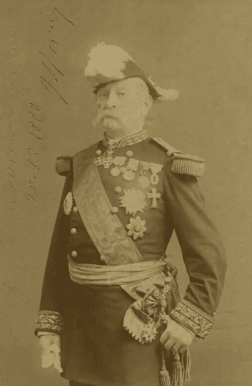 Original Vintage Photography Cabinet Card G.DURAND - Military, Dedication c 1888 image 1