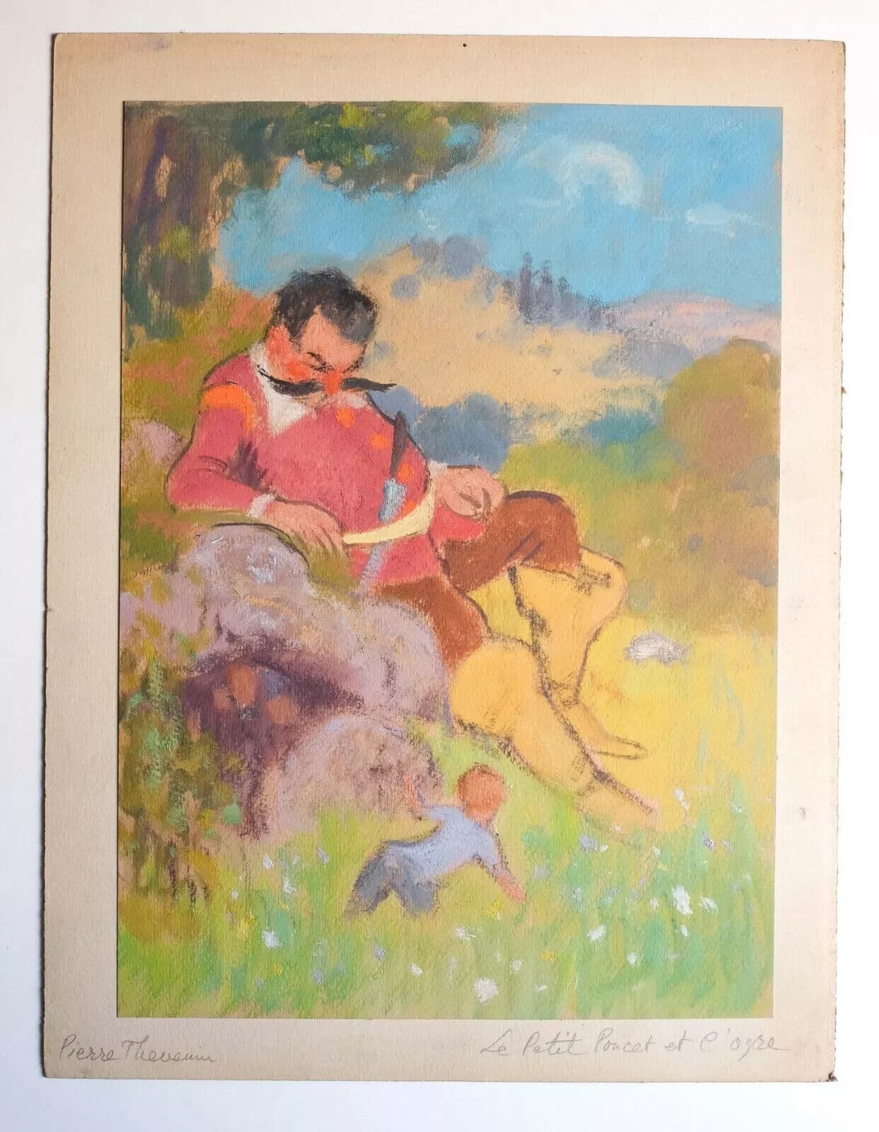 Antique Drawing Original Pierre THEVENET (1870-1937) Hop-o'-My-Thumb image 6