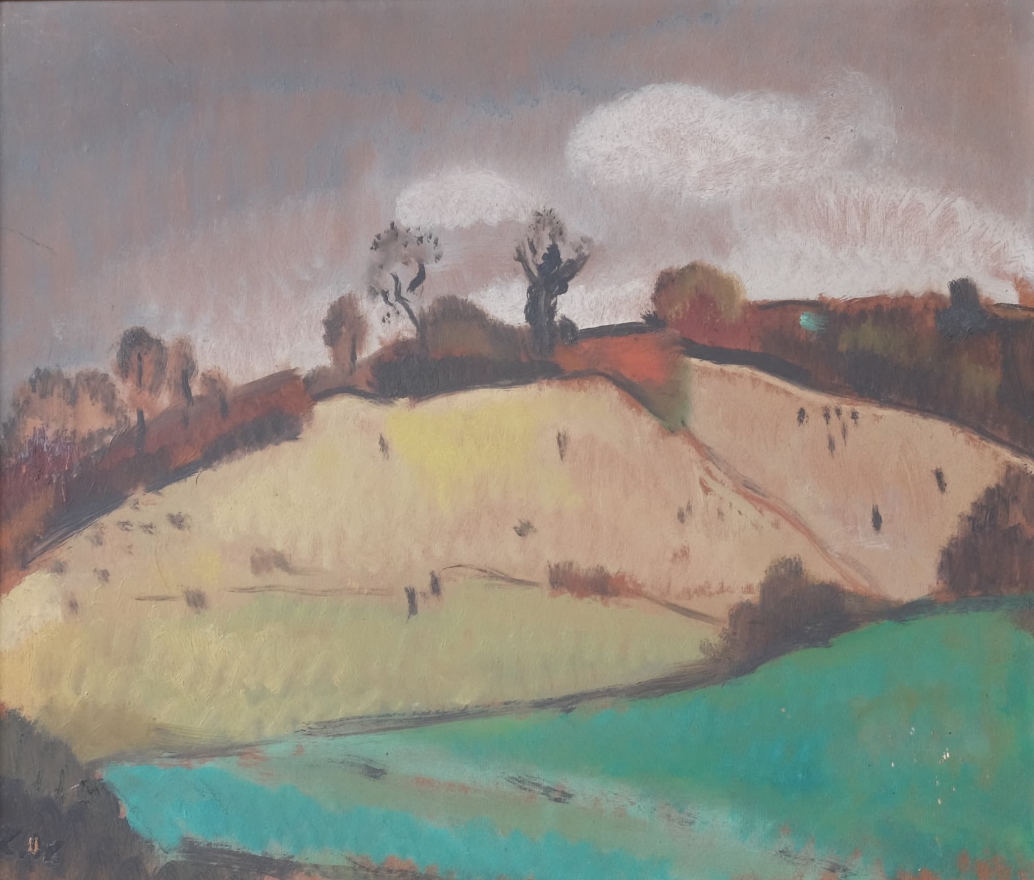 Painting Colorful Winter Landscape image 1