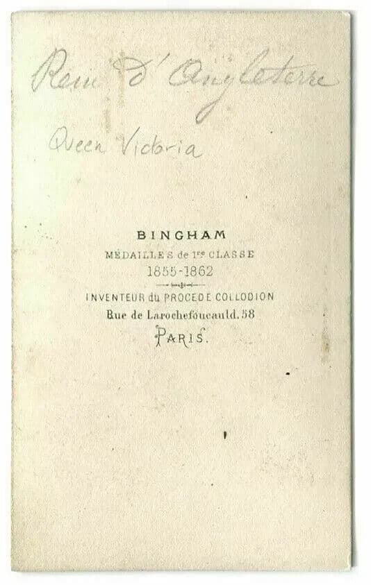 CDV Photographs BINGHAM - Queen Victoria, Vintage Albumen c. 1870 image 4