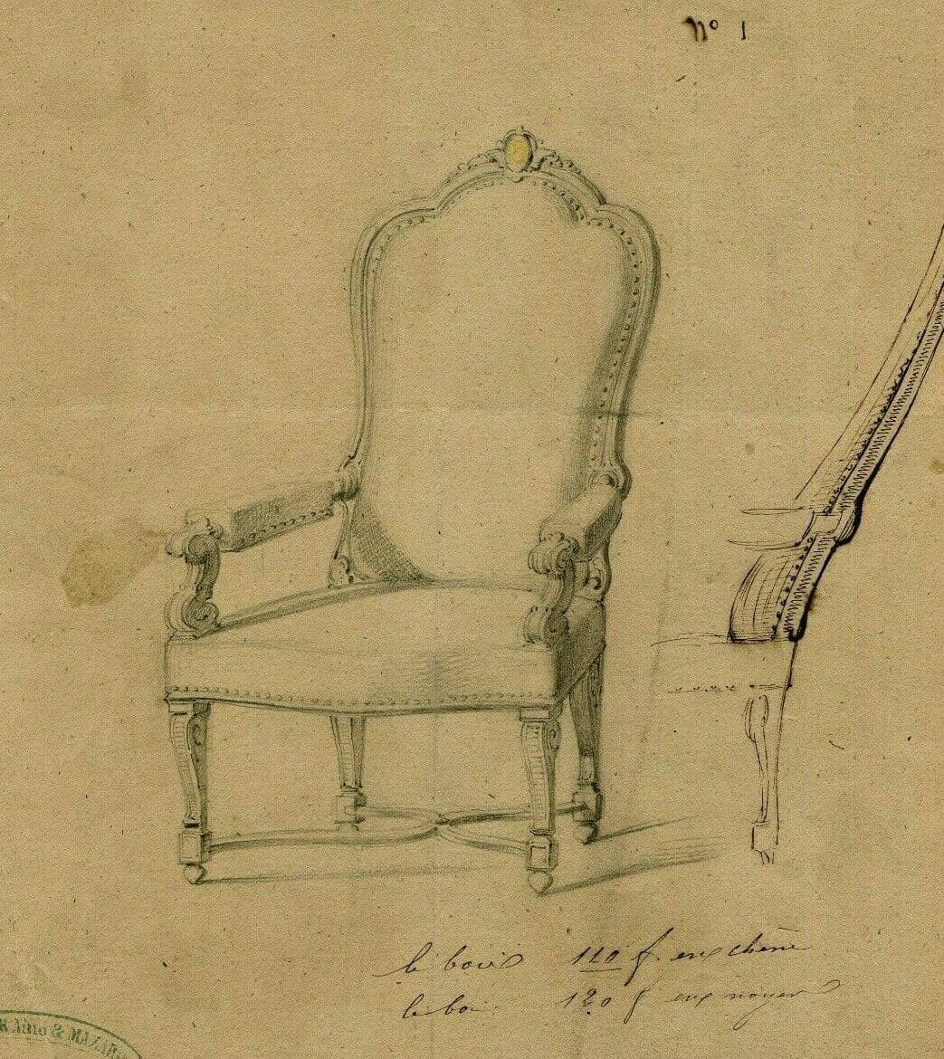 Drawing Chair Design, Sketch image 1