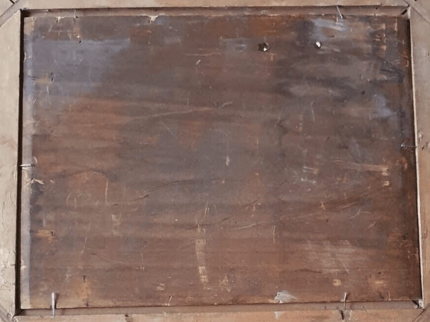 Antique Painting Original Houses, Landscape, Forest, Trees, Town image 7