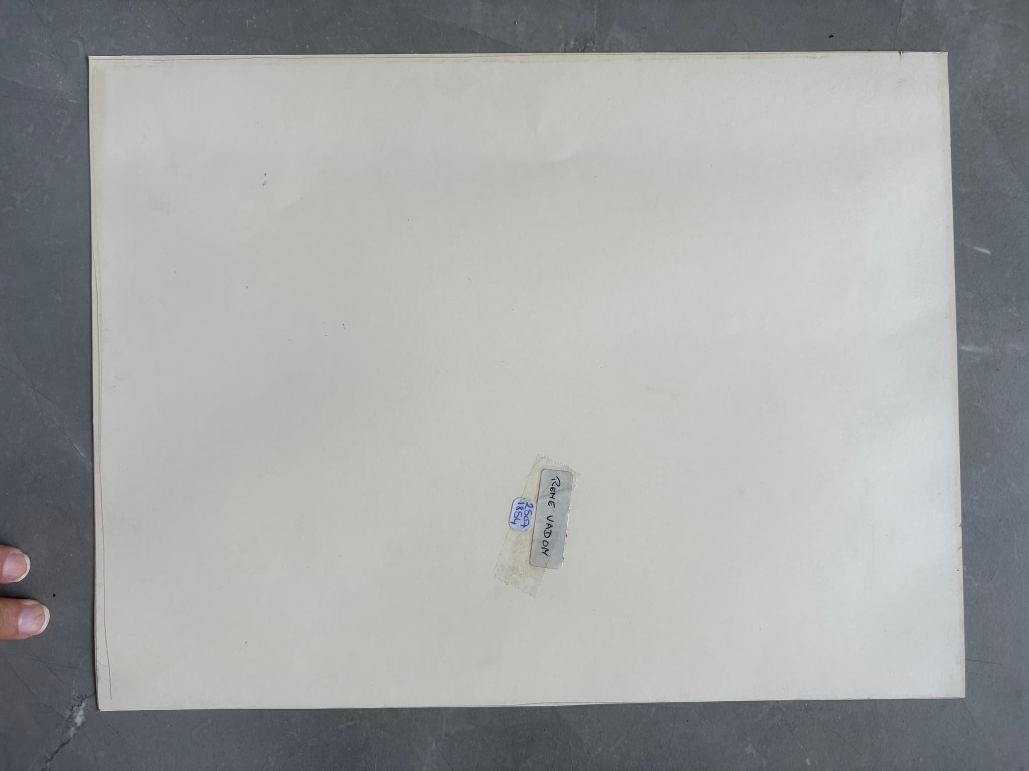 Modern Vintage Drawing Original Green and Blue Abstraction image 5