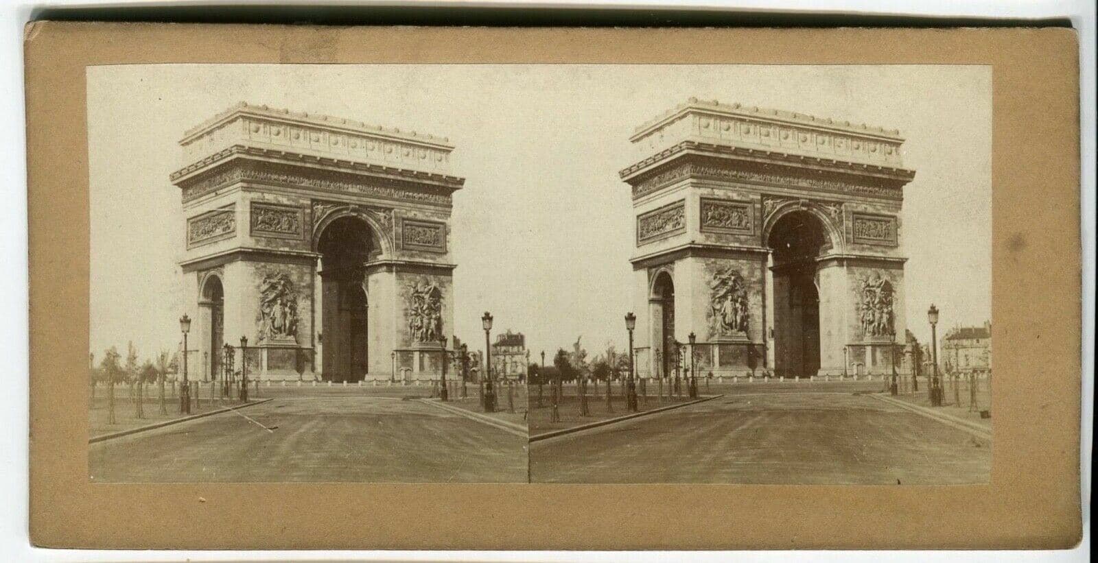 Vintage Stereoview - Arc de Triomphe Paris - Albumen c. 1870