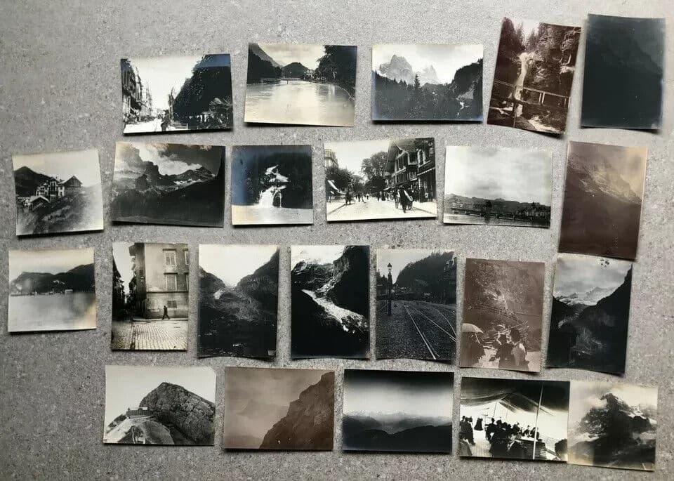 Vintage Photographs 1902 Lucerne, Grindelwald, Interlaken, Wiggilasse x22 image 8