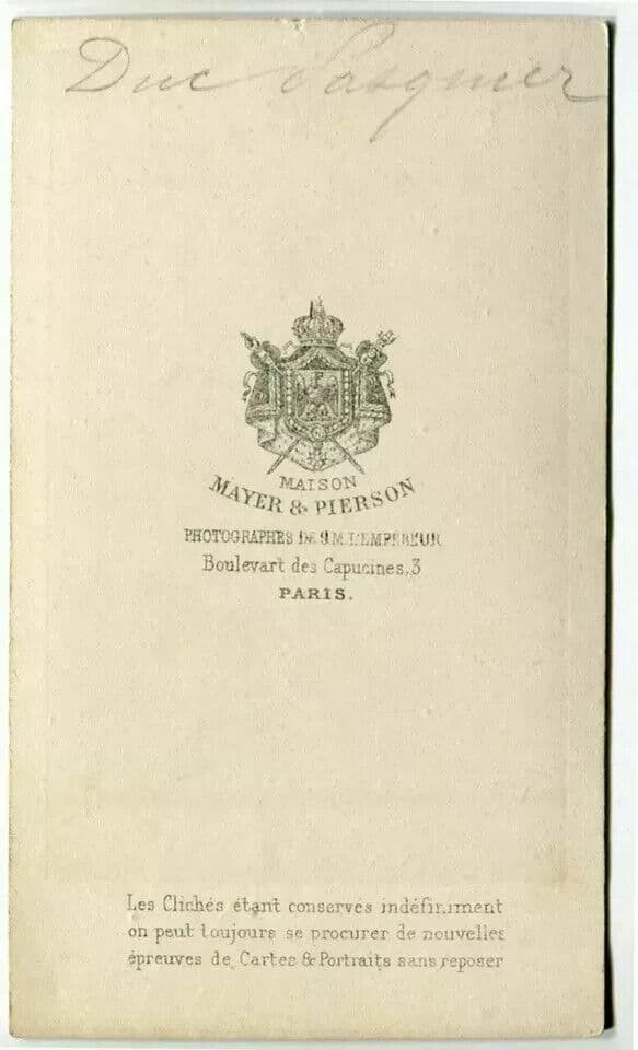 Antique CDV Vintage Photographs L. PIERSON - Duc Pasquier c. 1870 image 5