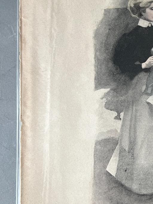 Vintage French Illustration - "Réponse au Porteur" - Elegant Antique Print image 5