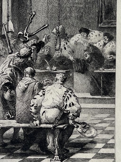Antique Etching Scene - 19th Century Artwork by E. Boilvin image 6