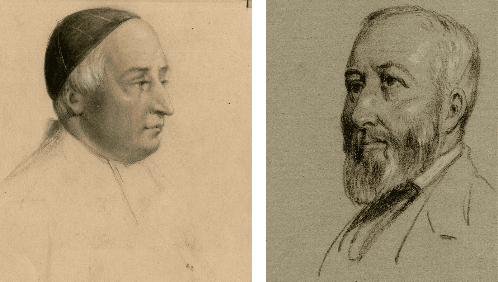 Drawing Portrait 19th century Religious Men image 1