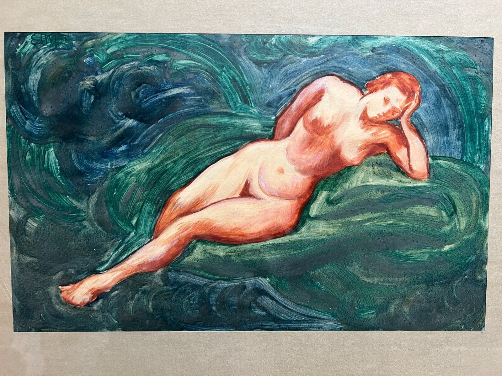 Modern Original Painting Portrait, Woman, Nude signed image 2