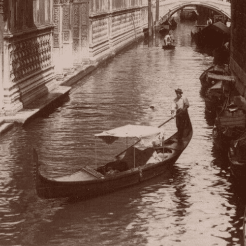 Vintage Photographs Landscape Venezia, Ponte dei Sospiri, Italy circa 1900 image 2