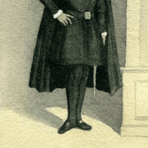 Vintage Drawing  Original Man from the Church - Vatican image 3