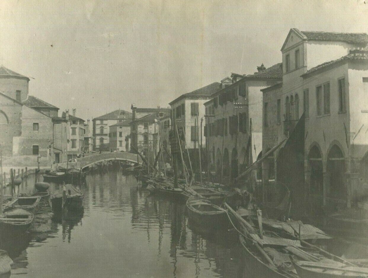 Vintage Photographs Canal, Chioggia, Italy