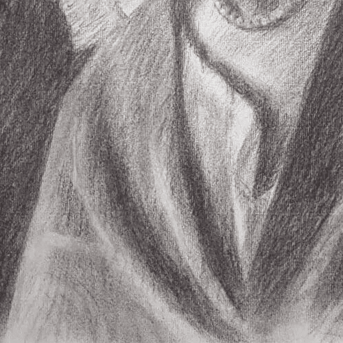Antique Charcoal Original Old Drawing Woman Portrait with Hat c. 1910 image 4