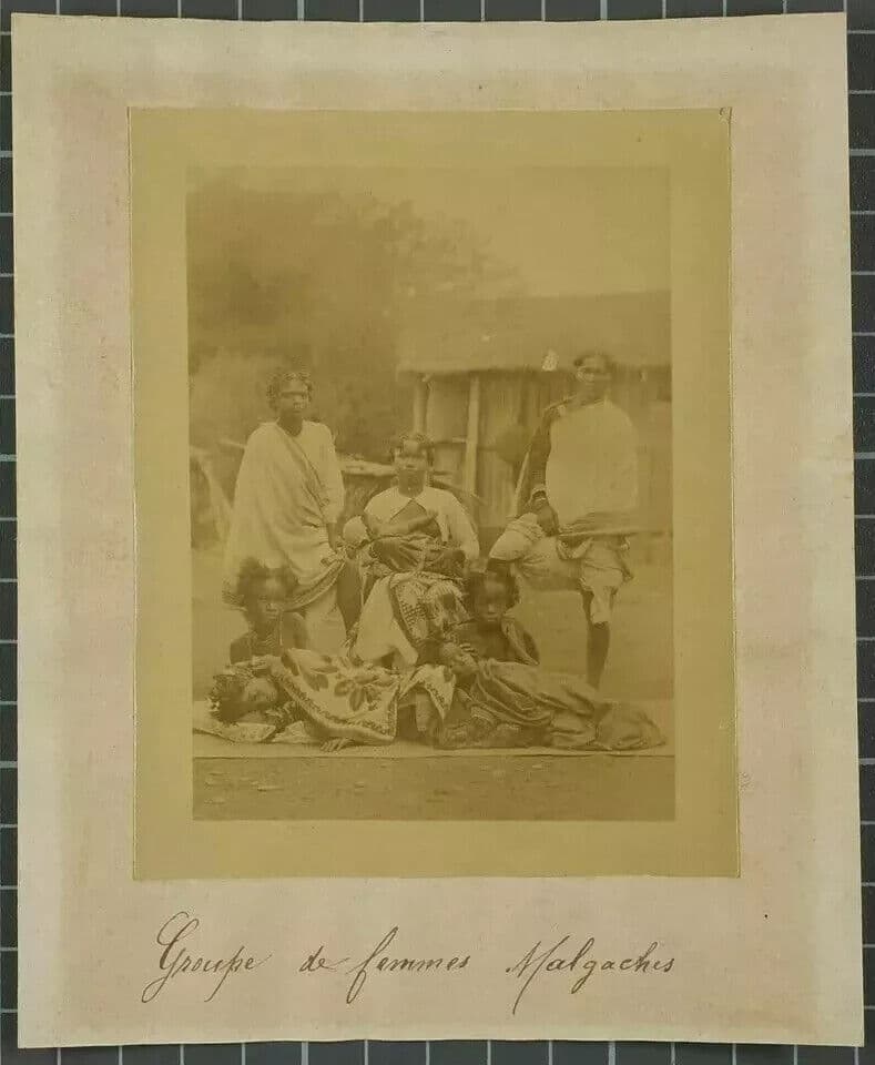 Vintage Albumen Photographs Group of Malagasy women, Madagascar c.1890 image 3