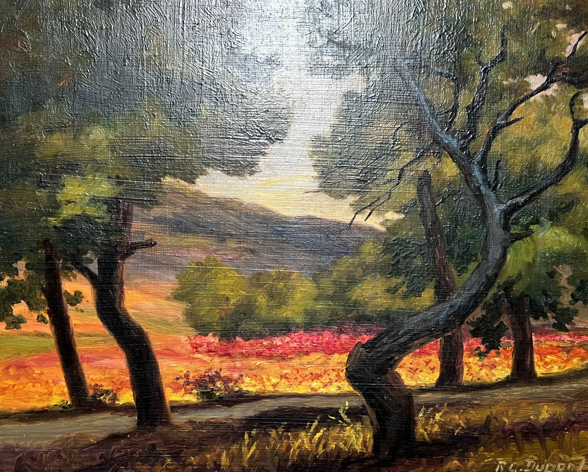 Painting Flowered Summer Landscape