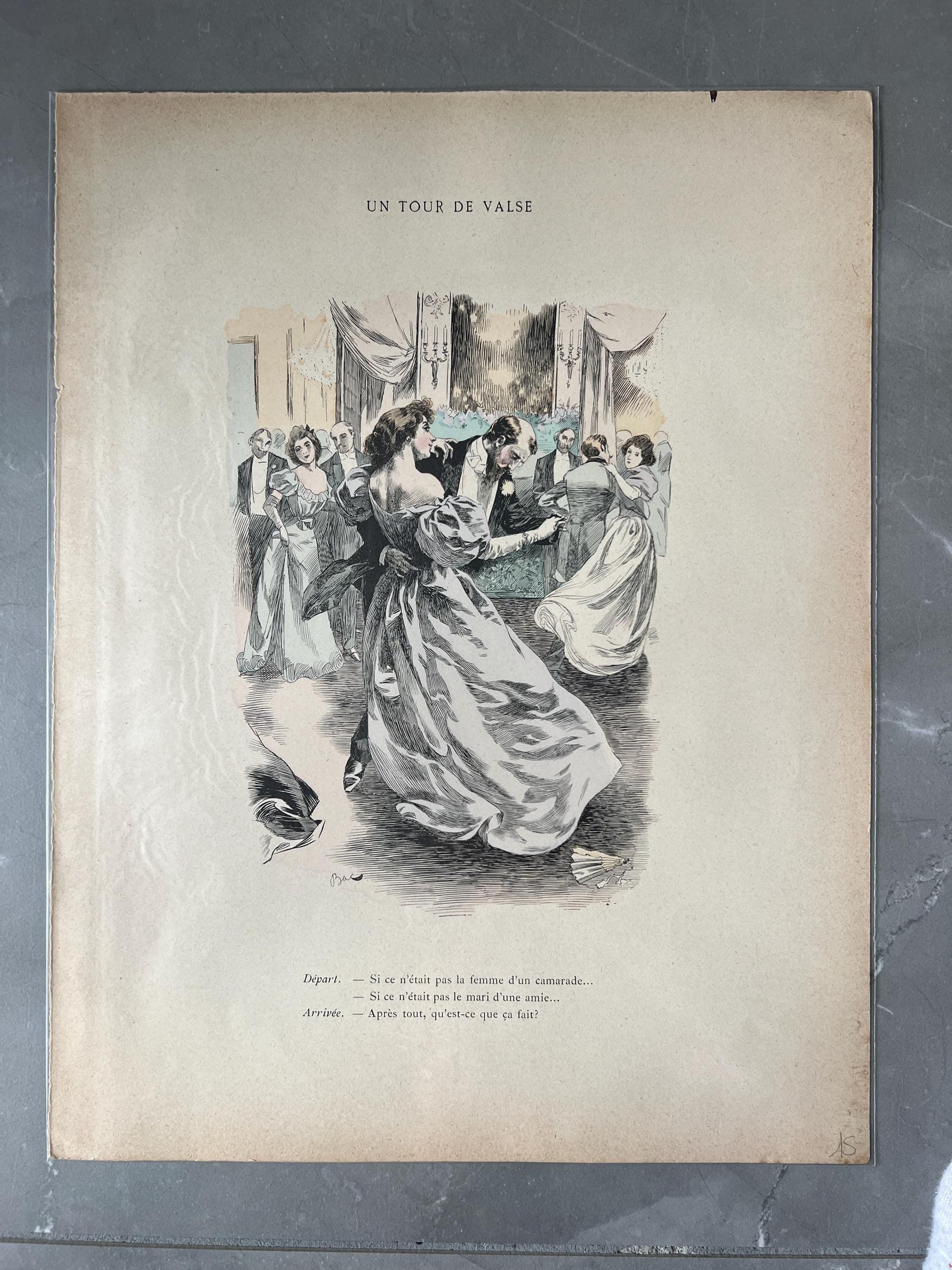 Un Tour de Valse - French Vintage Illustration image 1