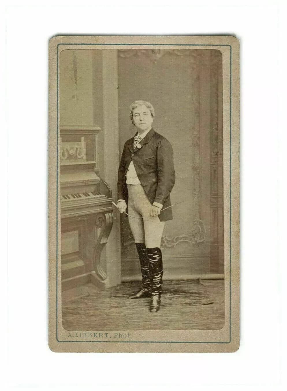 CDV Vintage Photographs A.LIEBERT - Marie Favart - OPERA c.1870 image 2