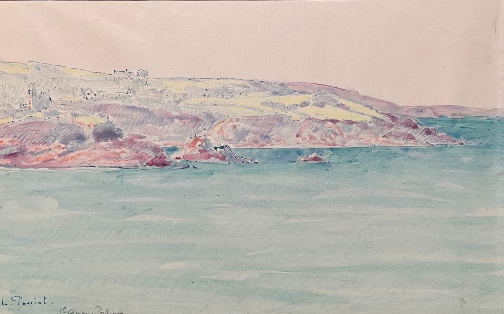 Painting by Louis Claude PAVIOT (1872-1943) Maritime Landscape image 1