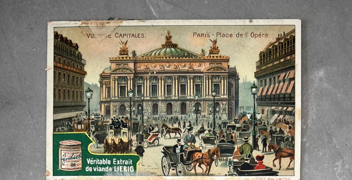 Set of 3 Antique Liebig Trade Cards - Views of European Capitals image 3