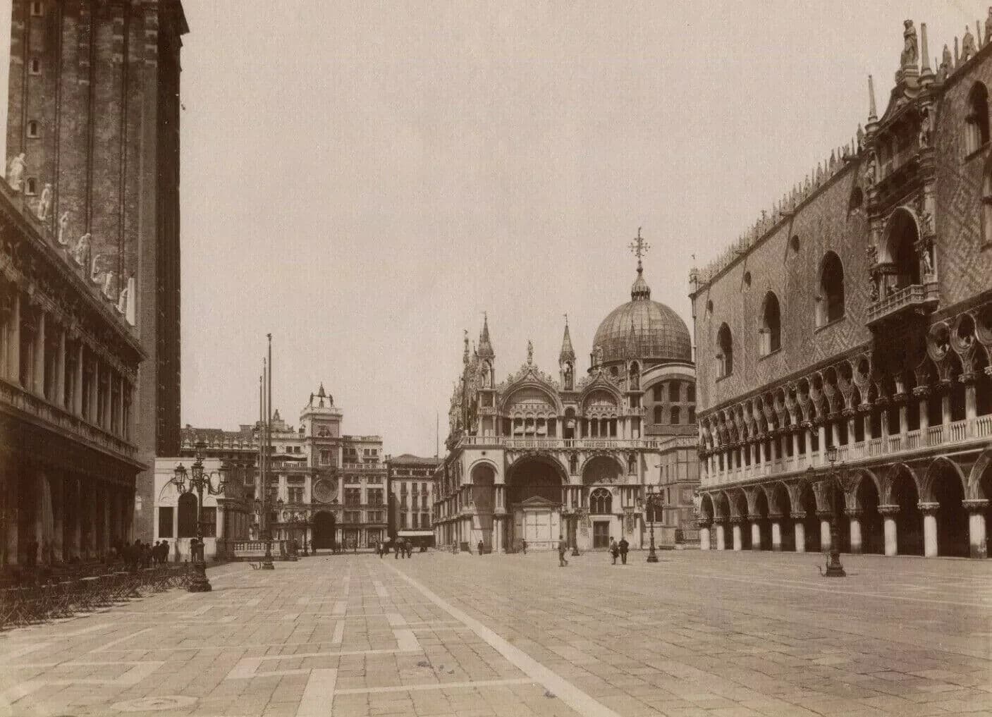 Vintage Photographs Landscape Saint Marc Place, Italy c. 1900 image 2
