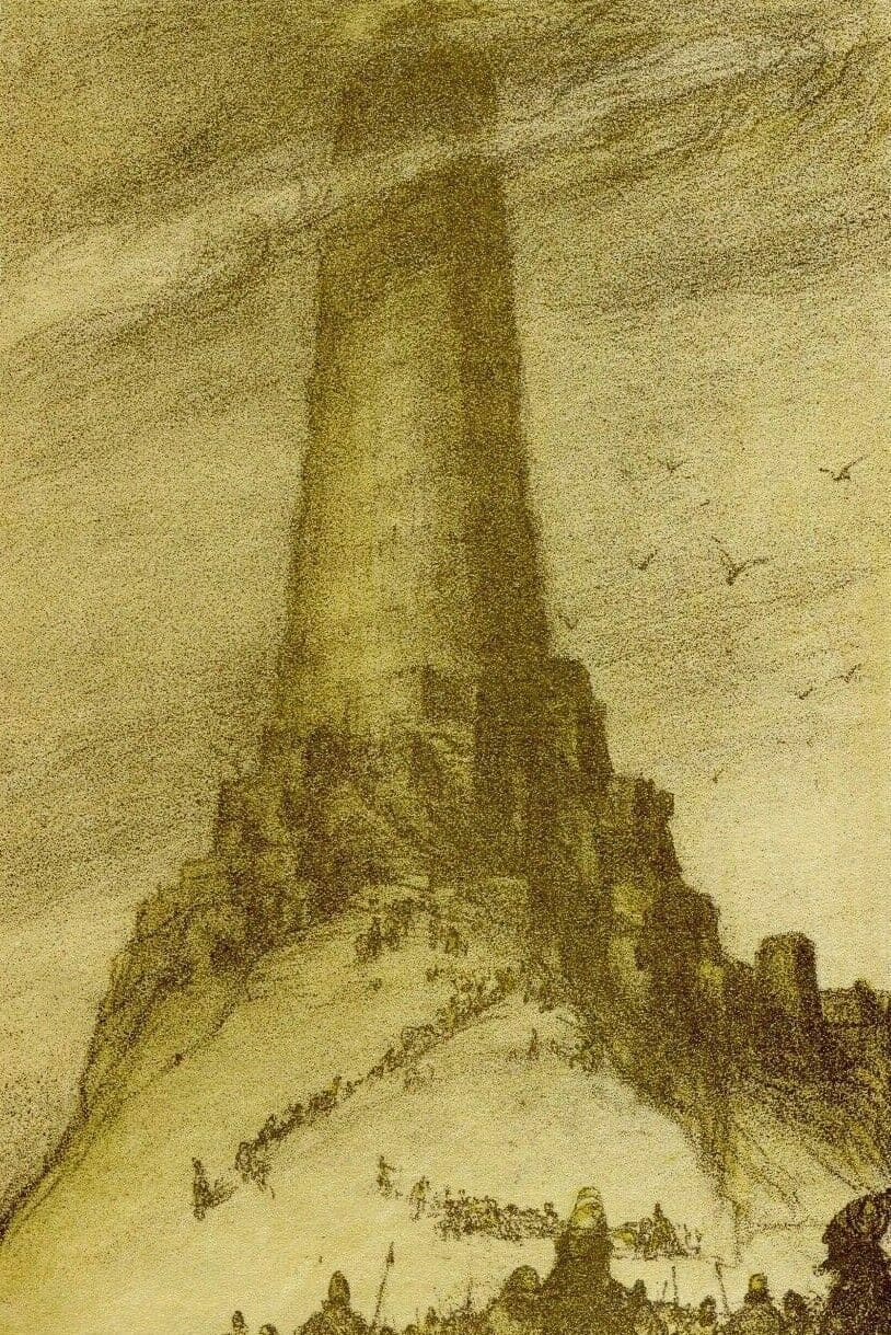 Lithography by Abel Pfeffermann PANN (1883-1963) Bible, Tower of Babel image 1
