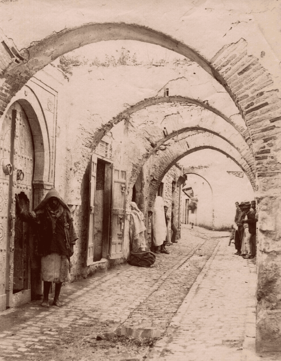 Vintage Photographs Orientalism Algeria, People, Cityview, Street image 1