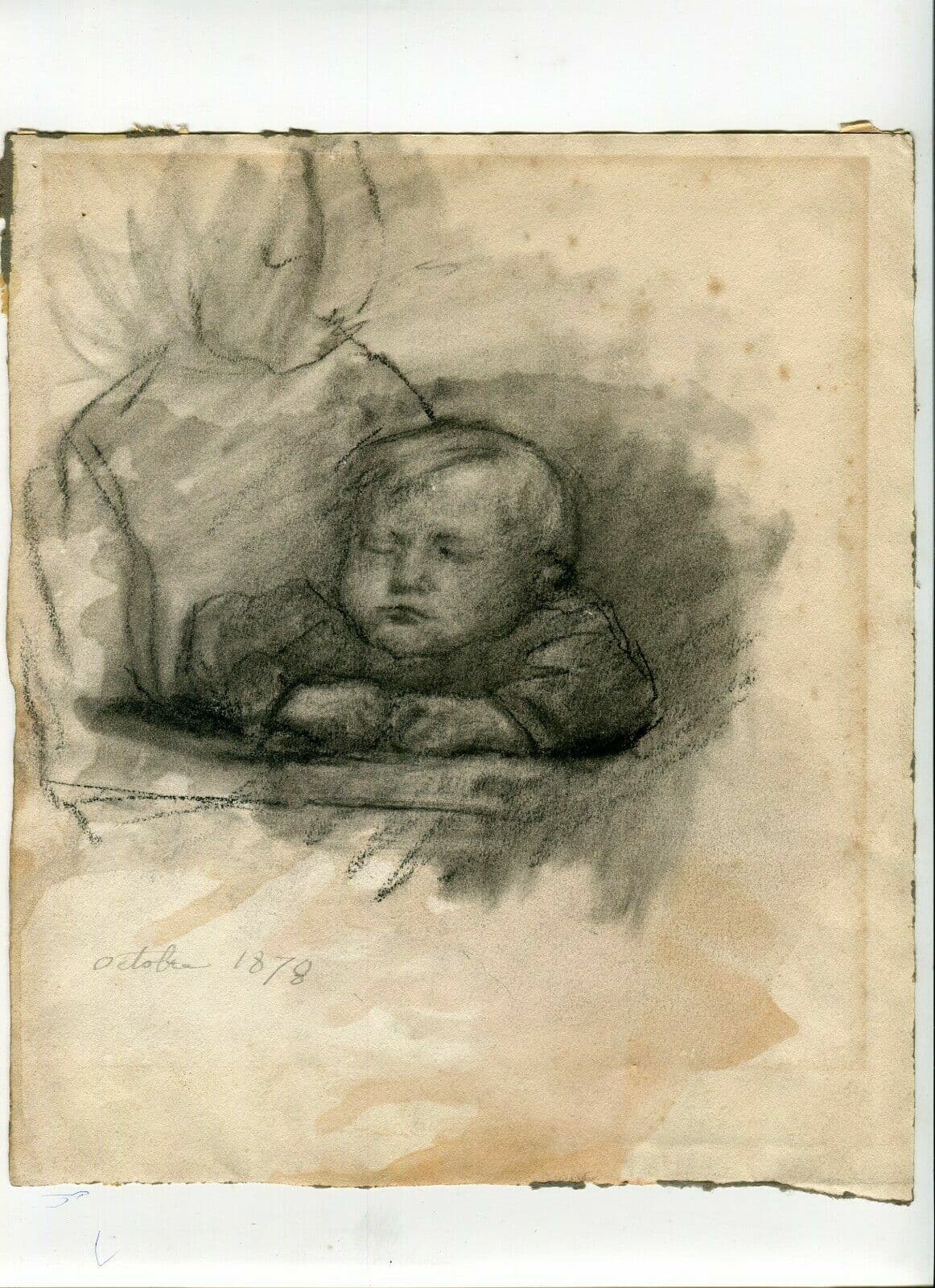 Drawing Child Mother Portrait 1878 image 2