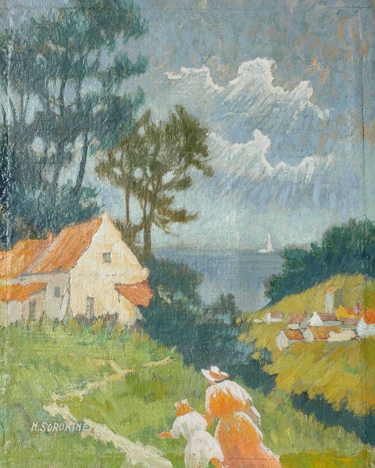 Antique Original Painting Nicolas SOROKINE (XIX-XX) Landscape image 1