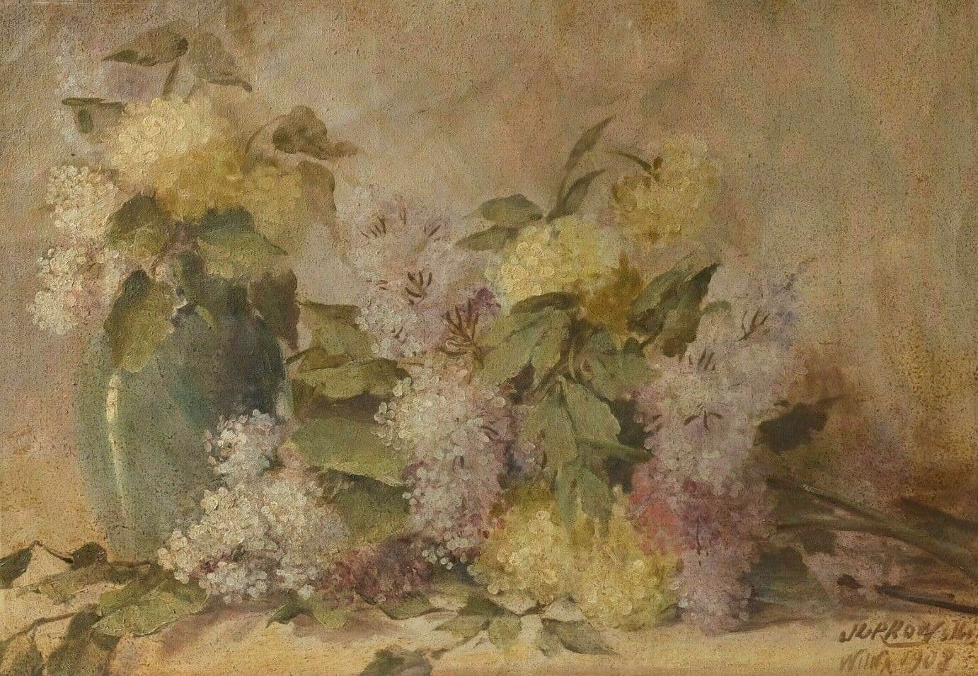 Painting by Jakub Obrovsky Still Life Bouquet Flowers image 1