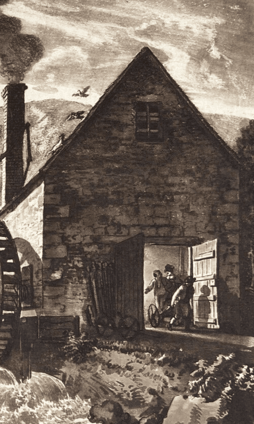 Antique Etching Original Iron Forge, Dolgelli, Barmouth, Merioneth Shire, Sandby image 4