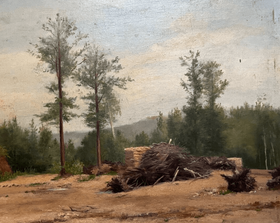 Antique Original Painting Landscape, Barbizon School, Rurual France 19th century image 5
